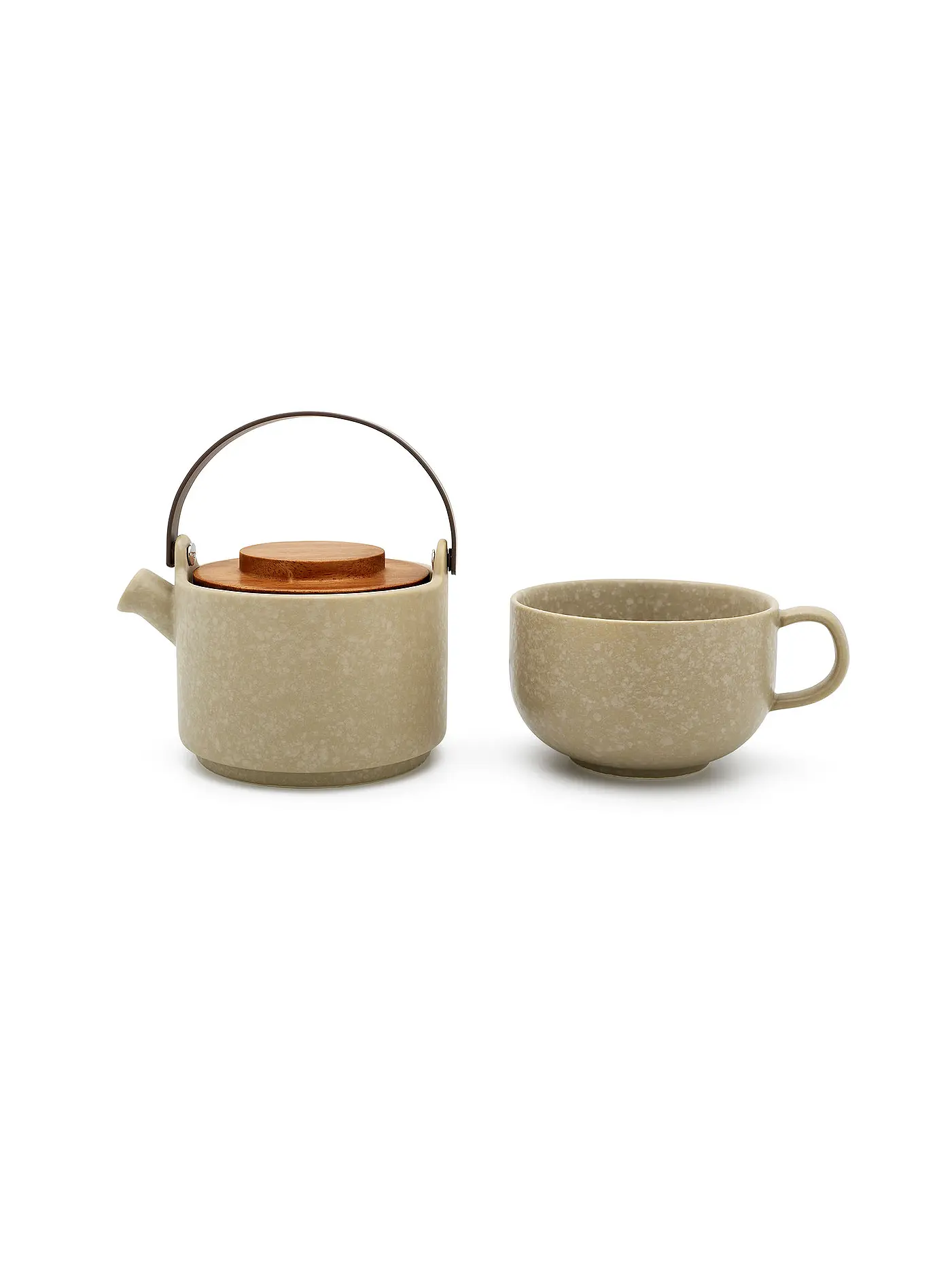 BREDEMEIJER | Teekanne TEA FOR ONE UMEA 0,5l Lehmgrau / Bamb | 